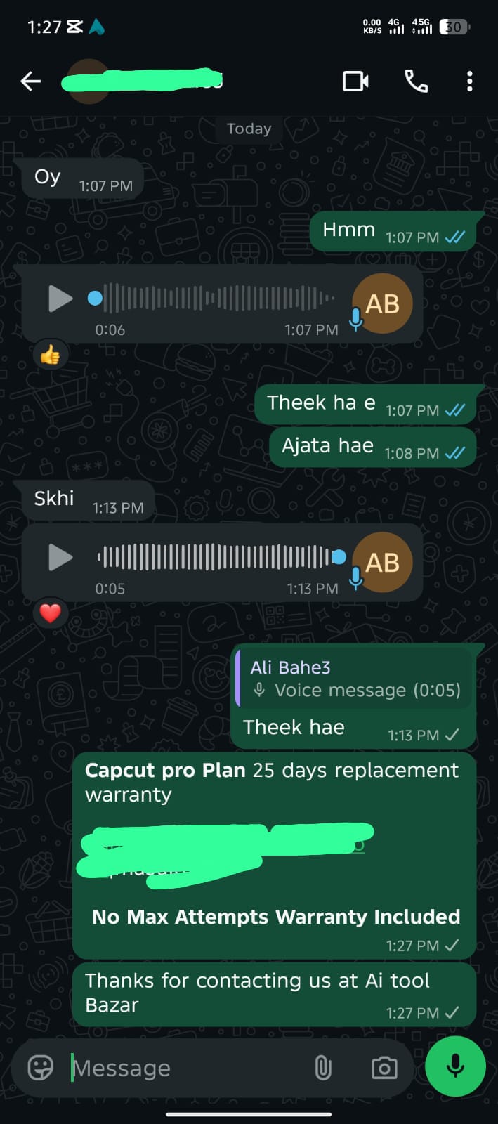 Completed order screenshot 10